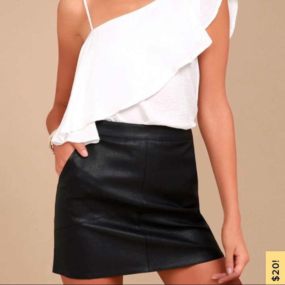 Black pleather miniskirt
